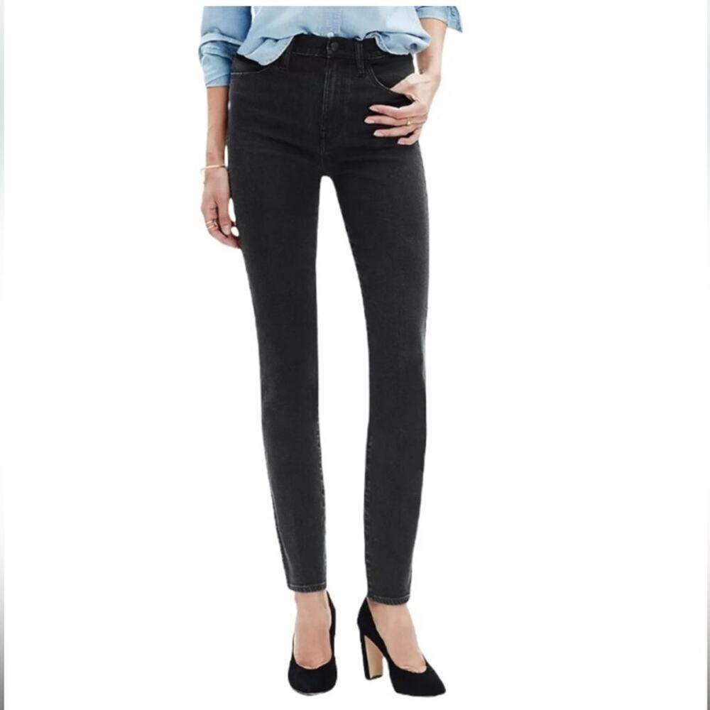 Madewell Faded Black / Dark Grey 10" High-Riser Skinny Skinny Jeans